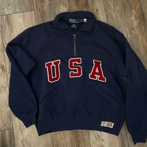 Polo by Ralph Lauren Men's Navy USA Sweater